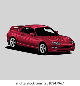 Carro de visão em perspectiva, FTO GR vermelho