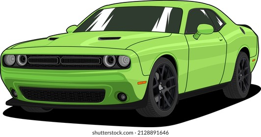 Perspective view car vector illustration for conceptual design