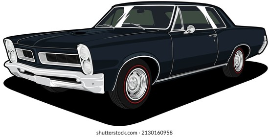 Perspective view car vector illustration for conceptual design