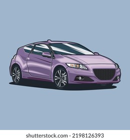 Perspective view car vector illustration for conceptual design