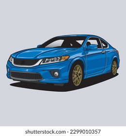 Perspective view car vector illustration for conceptual design
