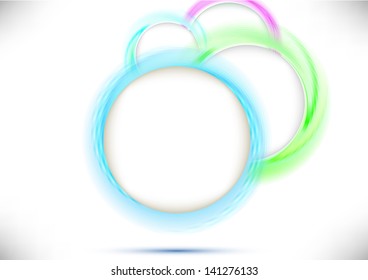 Perspective view with colorful circles. Vector illustration