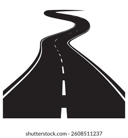 Perspective View of a Highway Road Silhouette Design.