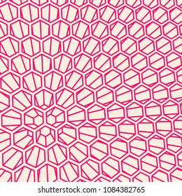 Perspective view on honeycomb. Hexagon pattern background. Isometric geometry