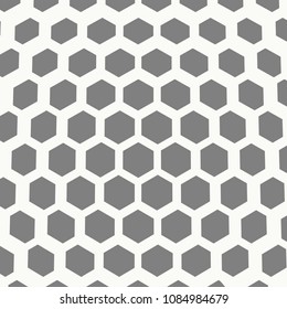 Perspective view on honeycomb. Hexagon pattern background. Isometric geometry