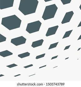 Perspective view on honeycomb. Hexagon pattern background.