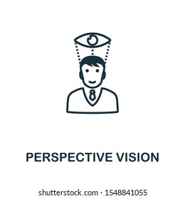 Perspective Vision icon outline style. Thin line creative Perspective Vision icon for logo, graphic design and more.