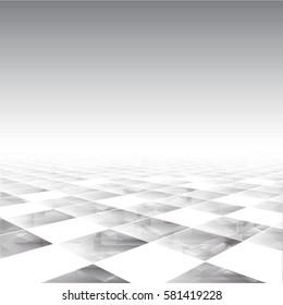 perspective  White and gray color Abstract background, vector illustration