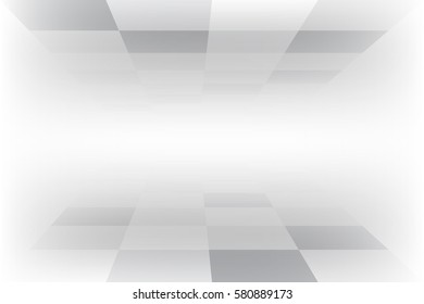 Perspective White And Gray Color Background. Vector. Abstract 