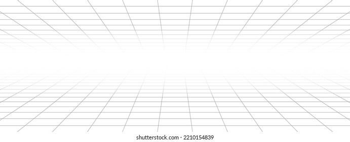 Perspective wireframe grid lines background design vector.	Technology structure concept.