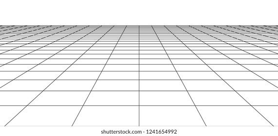 Perspective wireframe landscape . 3d abstract grid backdrop 