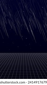 Perspektivischer Wireframe-Hintergrund. Futuristische Wireframe-dunkle Tapete