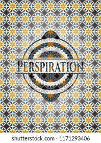 Perspiration arabic style emblem. Arabesque decoration.