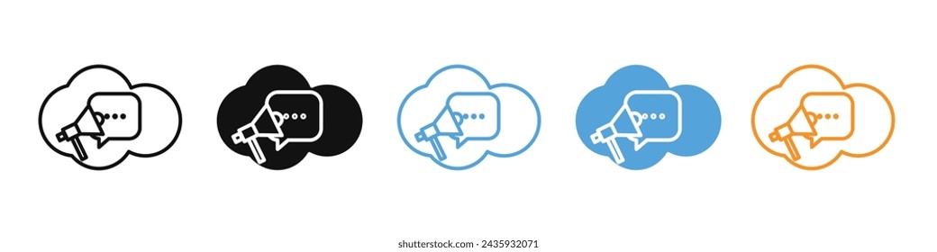 Persuasion icon mark in filled style