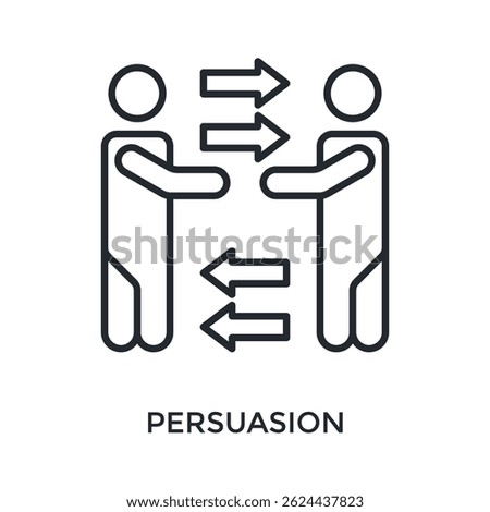 Persuasion Icon Outline Style. Vector Illustration For Graphic Design