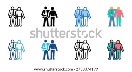 Persuasion icons set multiple style collection. Editable stroke 
