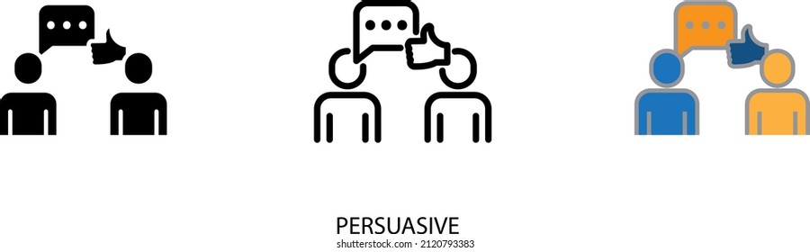 Persuasive icon , vector illustration