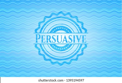 Persuasive water concept emblem. Vector Illustration. Detailed.