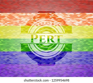 Pert lgbt colors emblem 