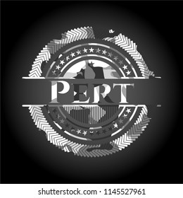 Pert on grey camo texture