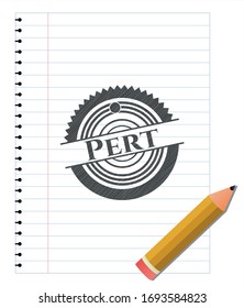 Dibujo a lápiz de Pert. Ilustración vectorial. Detallado.