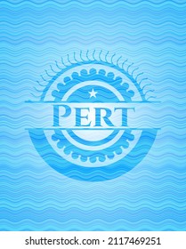 Pert water wave emblem background. Vector Illustration. Detailed. 