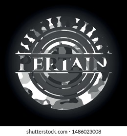 Pertain grey camouflage emblem. Vector Illustration.