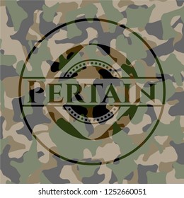 Pertain on camouflaged pattern