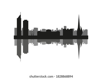 Perth city skyline in Australia.