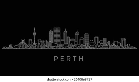 Perth Skyline Western Australia Cityscape.