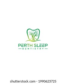 Plantilla de logotipo dental de sueño de Perth 