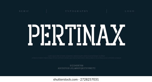 Pertinax, Creative digital abstract scifi fontes modernas alfabeto. Tipografia de ficção científica esporte, tecnologia, moda, digital, futuro criativo logotipo fonte. ilustração vetorial