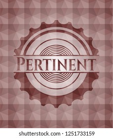 Pertinent red badge with geometric pattern. Seamless.