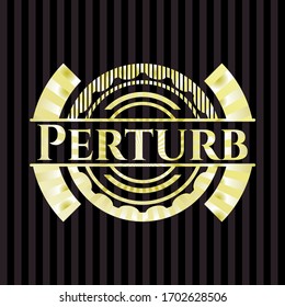 Perturb shiny emblem. Vector Illustration. Detailed. 