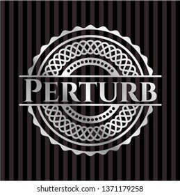 Perturb silver badge or emblem