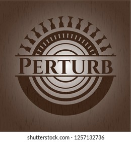 Perturb wooden emblem
