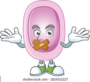 Pertussis Cartoon Zeichnung Design macht eine ruhige Fingergestalt. Vektorgrafik