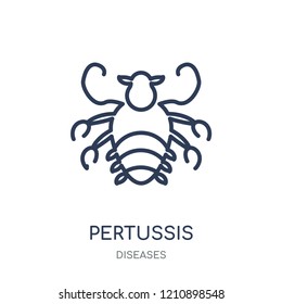 Pertussis icon. Pertussis linear symbol design from Diseases collection. Simple outline element vector illustration on white background.