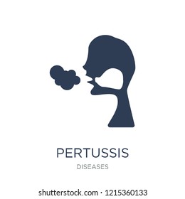 Pertussis icon. Trendy flat vector Pertussis icon on white background from Diseases collection, vector illustration can be use for web and mobile, eps10