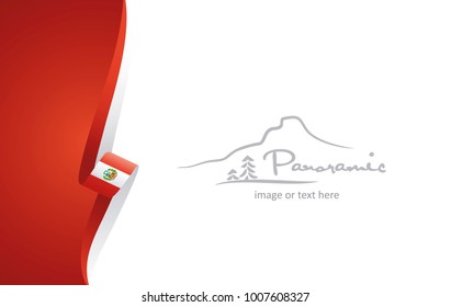 Peru abstract brochure cover poster background vector