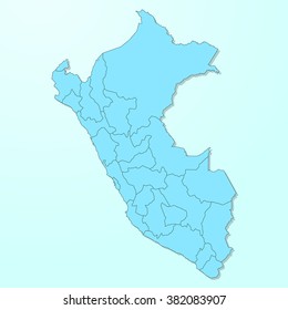 Peru blue map on degraded background vector