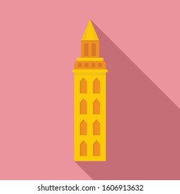 Peru city tower icon. Flat illustration of Peru city tower vector icon for web design