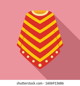 Peru clothes icon. Flat illustration of Peru clothes vector icon for web design