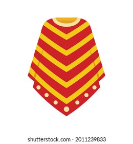 Peru clothes icon. Flat illustration of Peru clothes vector icon isolated on white background
