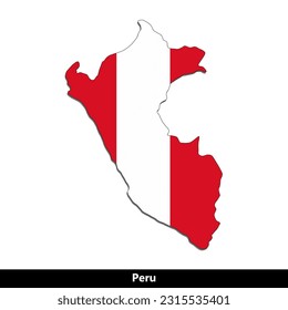Perú: Mapa de bandera