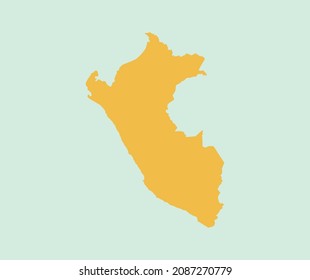 Peru country map icon design