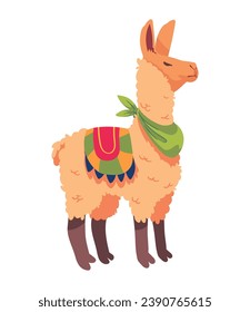 peru culture llama illustration isolated