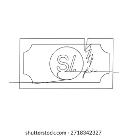 Peru Currency Symbol Peruvian Sol Icon PEN Sign. Vector Illustration