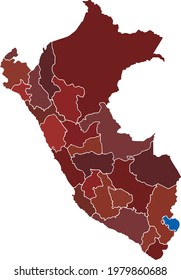 peru design and its regions or departments