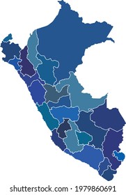 peru design and its regions or departments